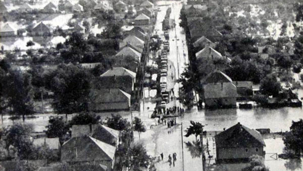 Csicsó az 1965-ös árvíz alatt