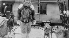 Explorer Robert Edwin Peary in his polar equipment