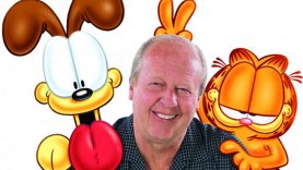 Jim Davis, Garfield és Ubul (kép forrása: PhotoPAWS; Inlined Image;s Courtesy M Magazine, The Star Press)