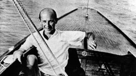 Sarkadi Imre a Balatonon, hajója, a Hannibál fedélzetén  Fotó: Schichmann Béla/MTI Rt. Fotószerkesztőség