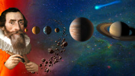 Naprendszer (csak 6 bolygó látható) a NASA és a Kepler által, ismeretlen művész a Wikimedia Commons segítségével.