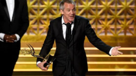 Director Jean-Marc Vallée accepts the Outstanding Directing for a Limited Series, Movie, or Dramatic Special award for Big Little Lies onstage during the 69th Annual Primetime Emmy Awards in 2017. (Kevin Winter/Getty Images)