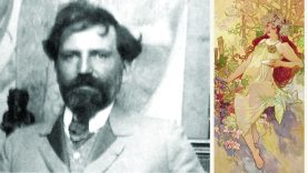 Alfons_Mucha_in_Studio_(c._1899)